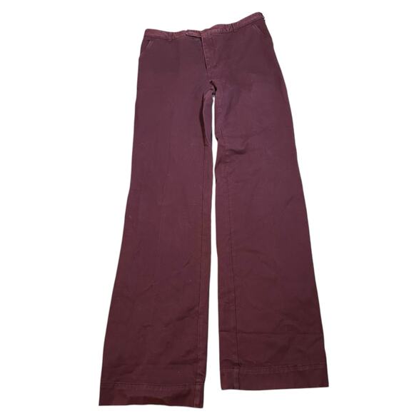 Etro High Rise Red Trousers 31 Made in Italy Career Pants Straight Leg Work - Picture 1 of 8